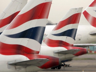  tail fins of British Airways' aircraft 